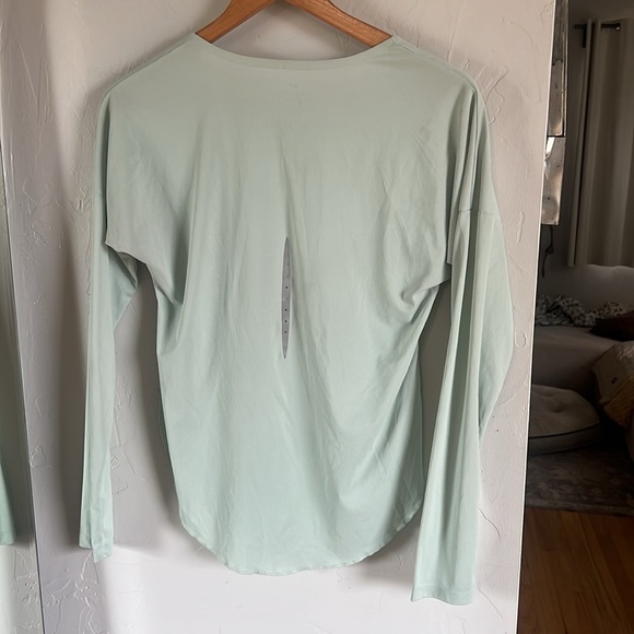 Nike Women's Light Green Long Sleeve Tee - Picture 3 of 3